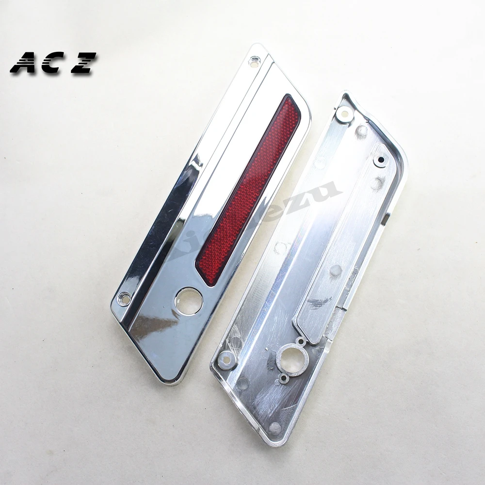 

ACZ Motorcycle Parts ABS Saddlebag Latch Covers Reflector For Harley Touring Ultra-Classic Road King