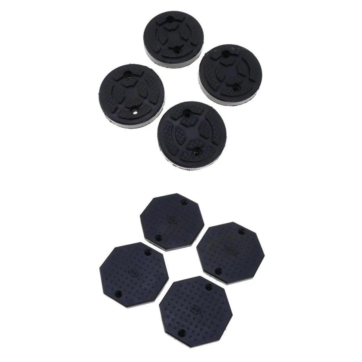 8PCS Heavy Duty Rubber Octagon+Round Car Lift Arm Pad Equipment Kit Black Accessories |