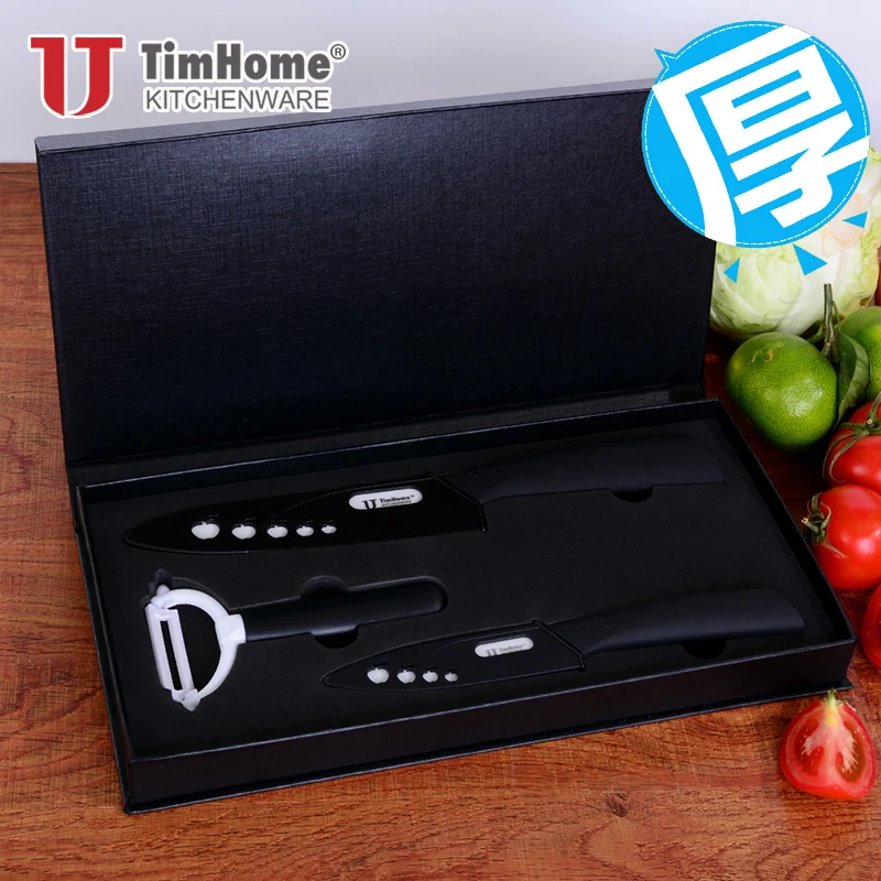 Высокое качество Как Подарки Циркония кухонный нож набор Керамических ножей 4