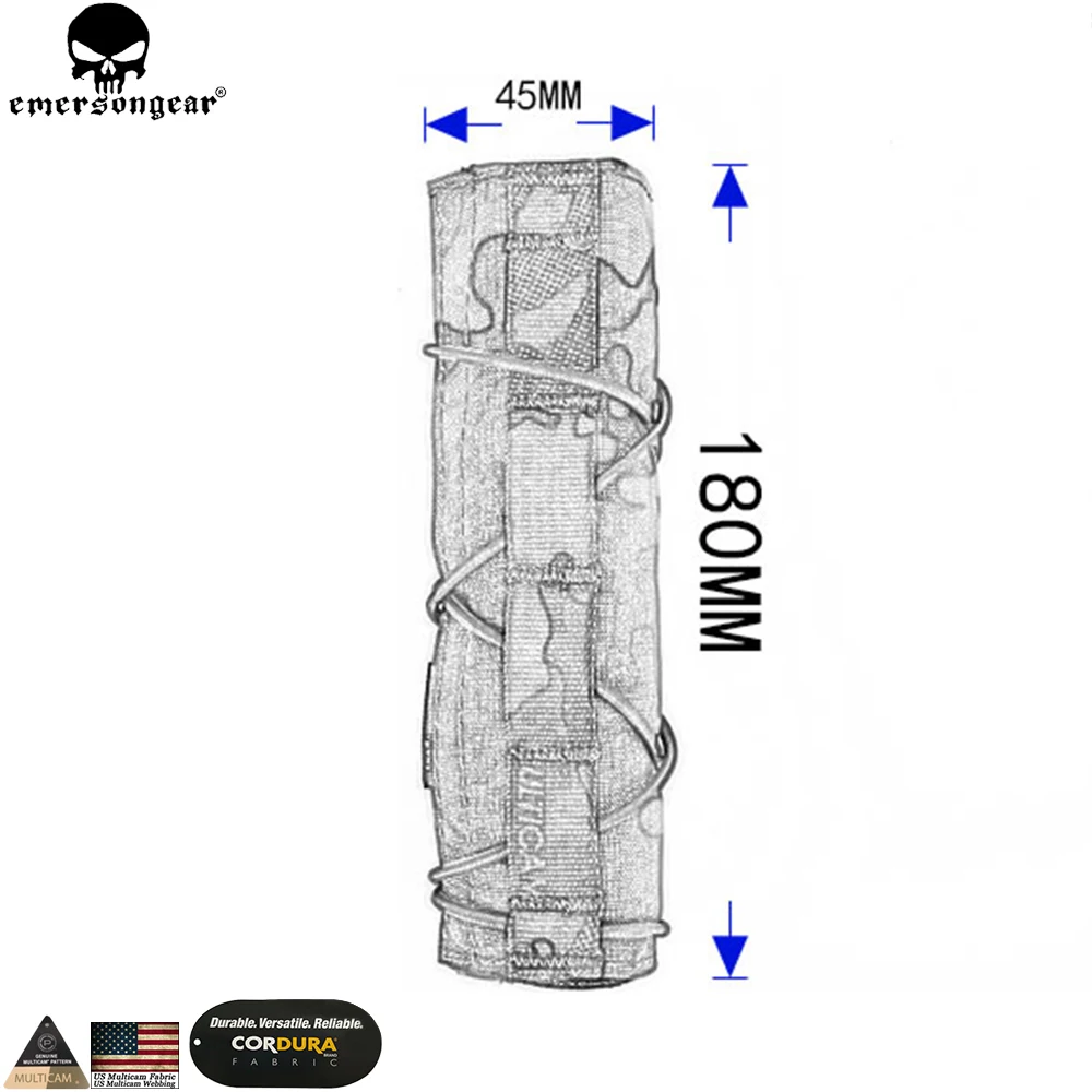 Emerson 18 см Airsoft крышку подавитель Охотничий Тактический оружейные аксессуары для