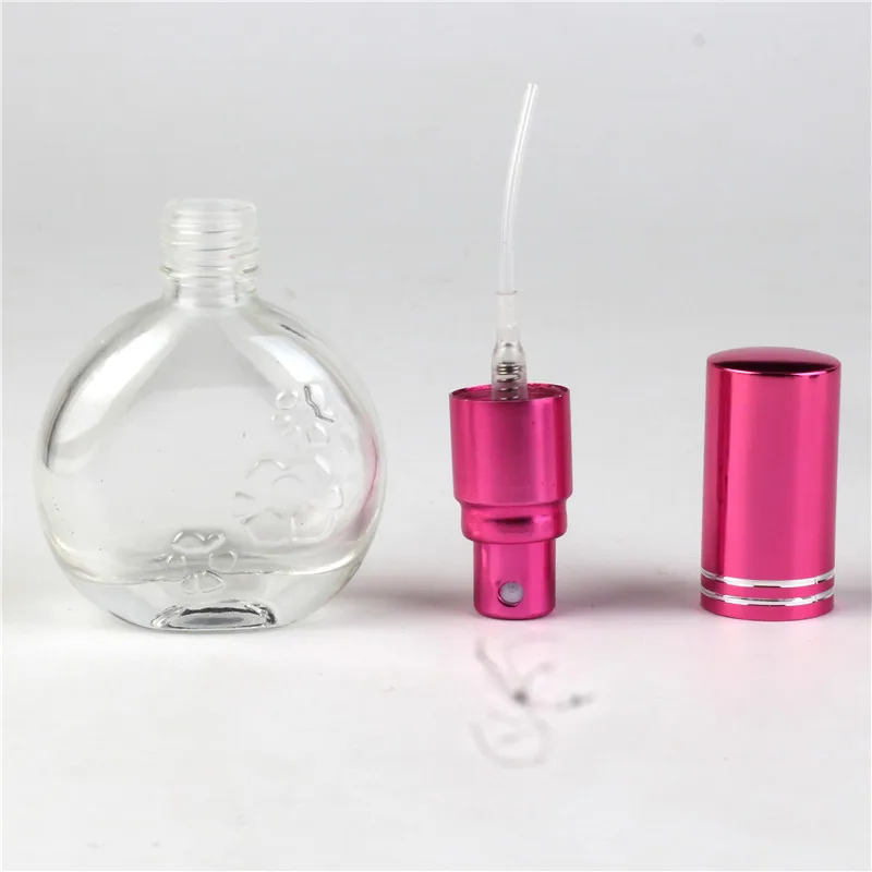 15ml Clear Glass Women Perfume Bottle Refillable Empty Cosmetic Water Spray oblate shape Portable Reuse Beauty Tools | Красота и