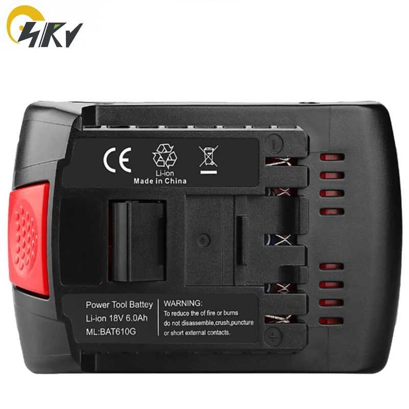 

BAT609 BAT618 18V 6Ah Li-ion Replacement Battery for Bosch drill BAT609G BAT618G 24618 2 607 336 236