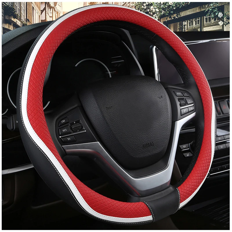 HuiER чехол рулевого колеса автомобиля 6 цветов искусственная кожа оплетка на руль