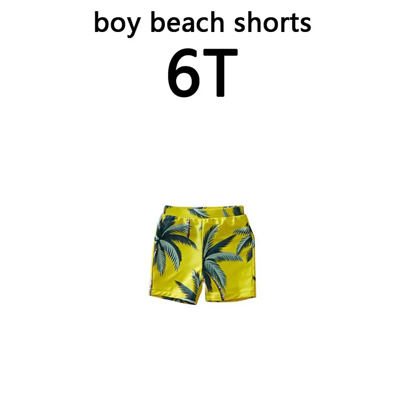 boy size 6T Семейные купальники, тропический кокосовый орех, пляжная одежда с принтом дерева, женский купальник для мамы и дочки, пляжные шорты для мужчин и мальчиков - Цвет: boy size 6T