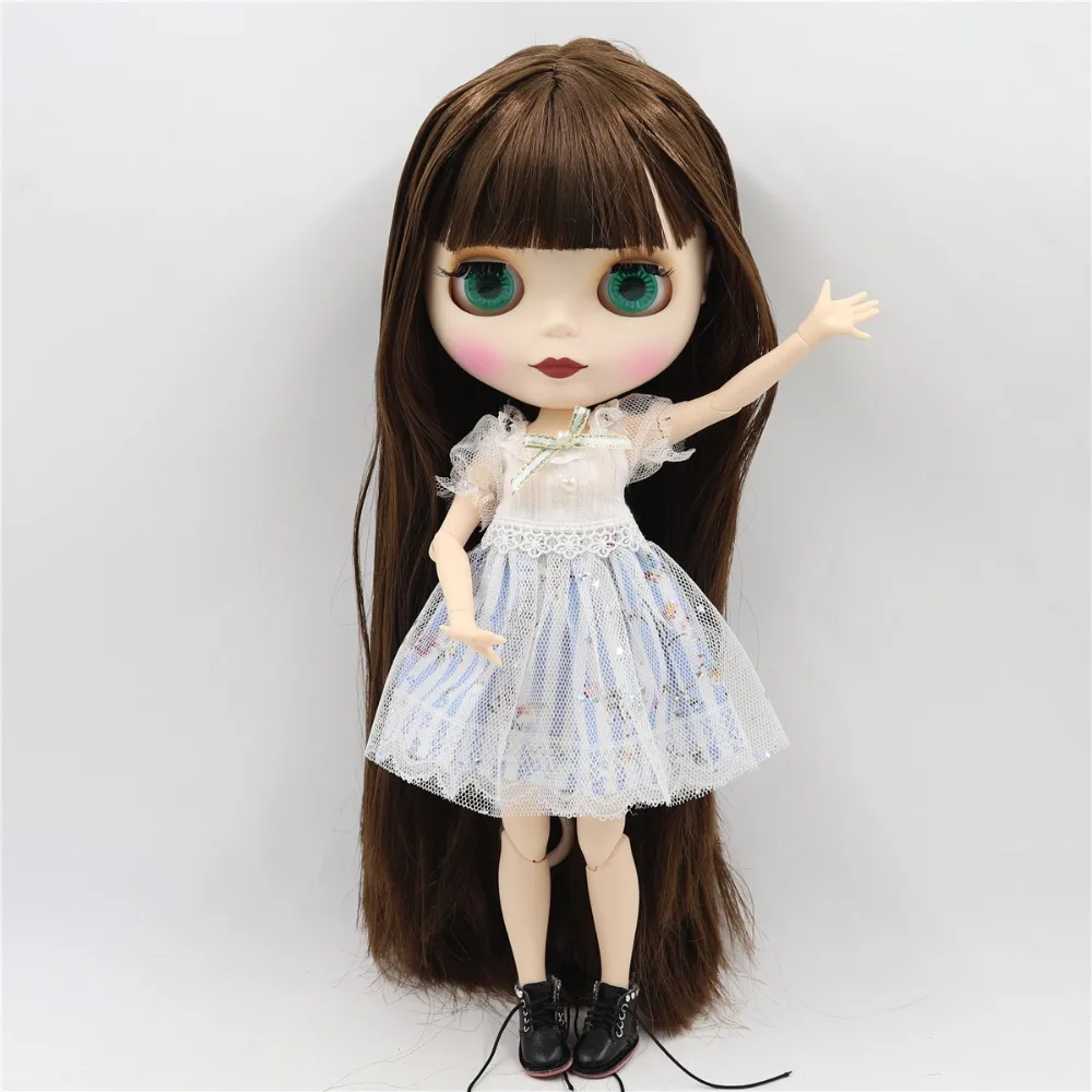 Фабрика blyth кукла 1/6 bjd шарнир тела темная кожа матовое лицо, фиолетовые волосы, кукла без одежды 30 см BL7216