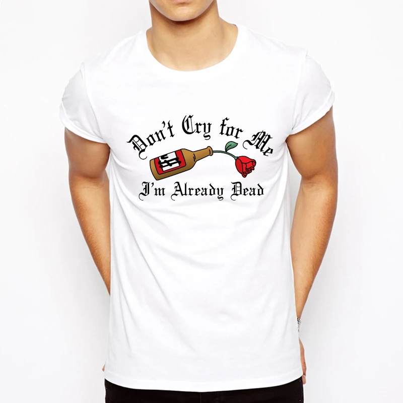 Летняя футболка в стиле панк с надписью Dont Cry For Me I am Ready Dead хипстерские топы