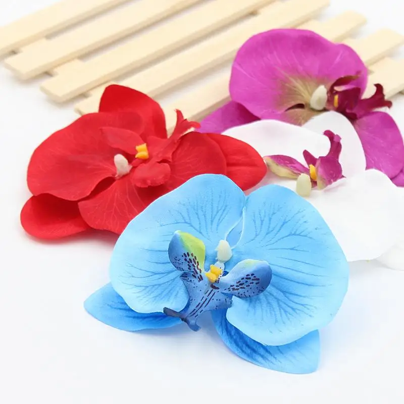 Искусственный Шелковый цветок Бабочка Орхидея роза венок 15 шт./лот искусственный