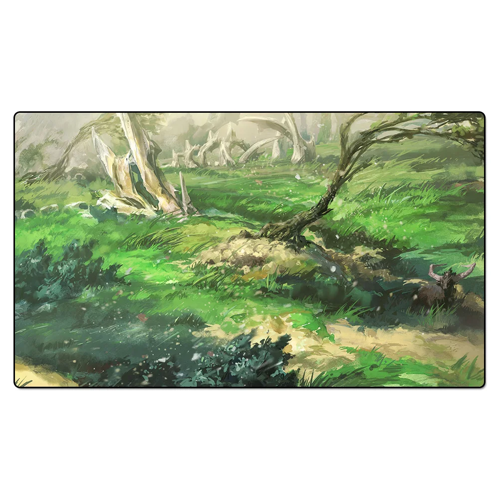 Arbol De La Colina Hp lovecплот) Волшебная игра пользовательский развивающий коврик, настольные игры MGT основные земли игровой коврик, пользовательский Настольный коврик с бесплатной сумкой - Цвет: Белый