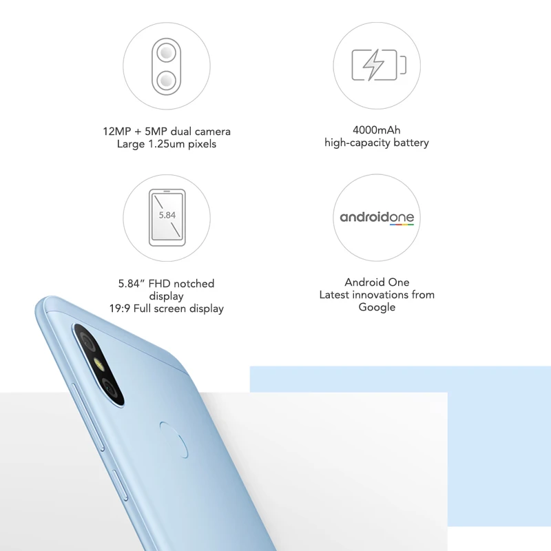 Глобальная версия Xiaomi Mi A2 Lite 3 ГБ 32 5 84 дюйма полный экран Snapdragon 625 Восьмиядерный