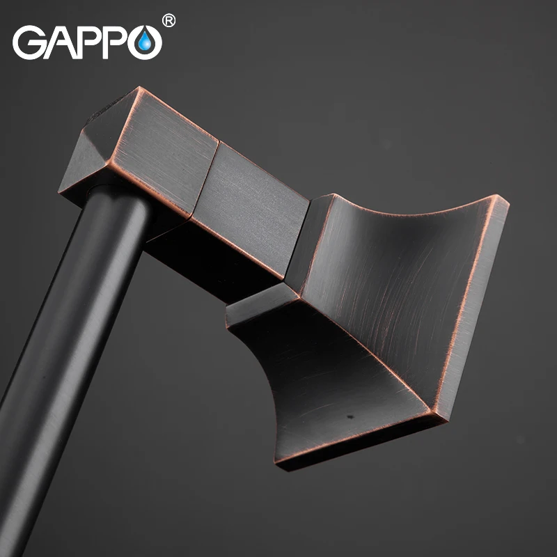 Вешалка для полотенец GAPPO настенный держатель из черной латуни ванной комнаты