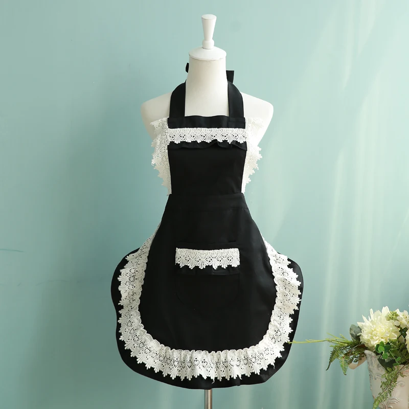 

Kawaii aprons for woman cotton lace multiuse kitchen apron fashion Commercial Restaurant Home Bib delantal cocina cleaning apron