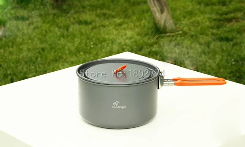 Кухонные горшки для приготовления пищи на 4-5 человек, походные горшки, набор для кемпинга, пикника, кулинарный алюминиевый набор посуды, 1034 г, огненный клен, праздник 5