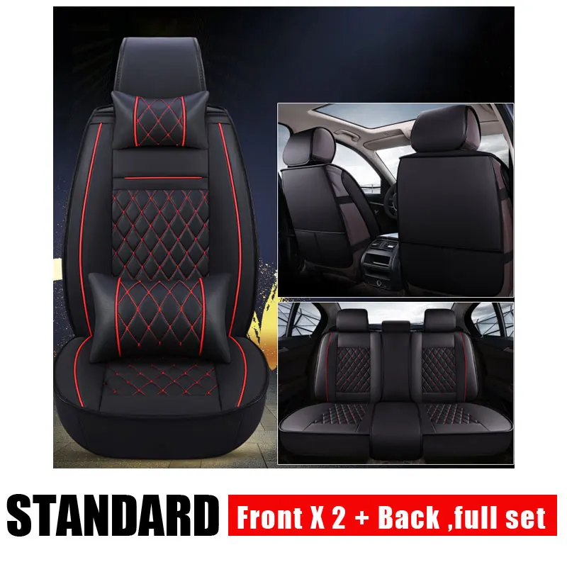 stard front and rear Чехлы для автомобильных сидений из искусственной кожи для mercedes benz E C Viano ML GLK GLA GLE GL CLA CLS S R A B CLK SLK автомобильные аксессуары чехол для автомобильного сиденья - Название цвета: stard front and rear