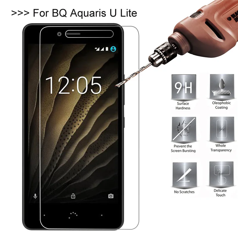2.5D 9H Премиум Закаленное стекло для BQ Aquaris U Lite Защитная пленка Plus|Защитные стёкла и