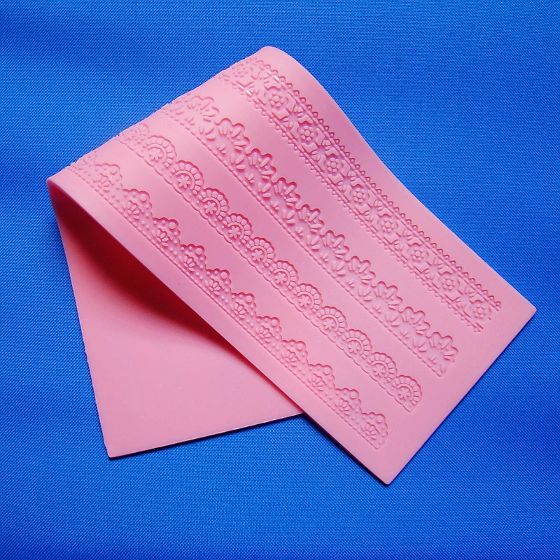 Новый стиль (1 шт./лот) большая кружевная силиконовая форма для помадки украшения