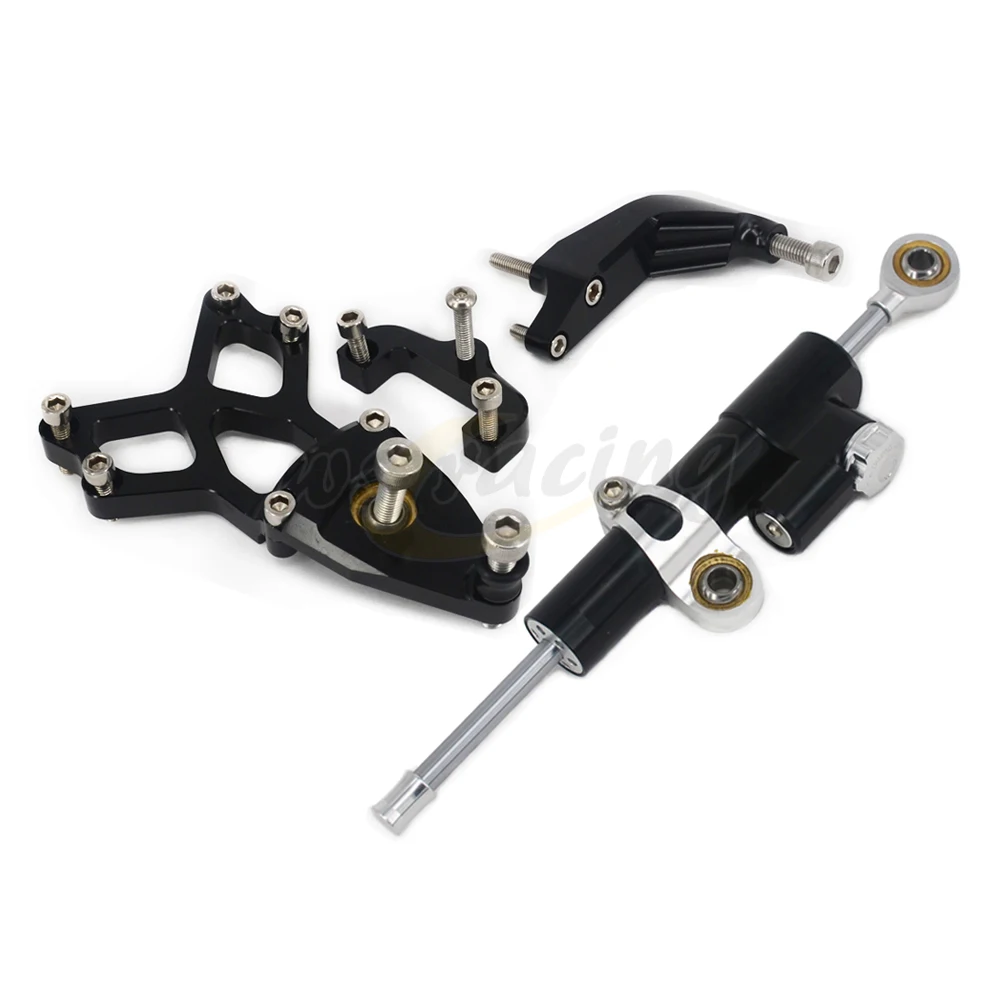 Комплект стабилизатора рулевого демпфера мотоцикла с монтажным кронштейном для