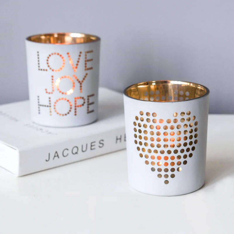 Simple Candlestick Cup Dining Table Bedroom Nordic White Candle Holder Model House Candlelight Dinner Home Party Decoration | Дом и сад