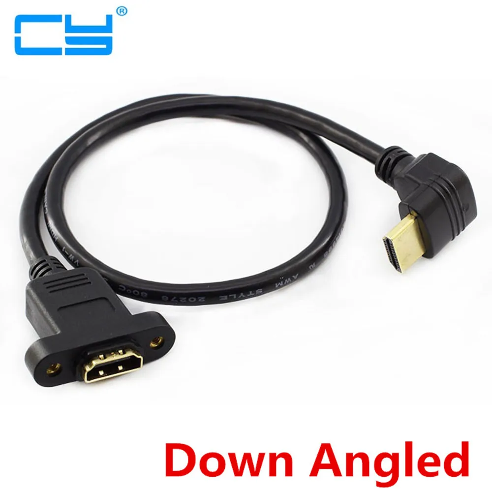 

90 вверх и вниз под углом 50 см, совместимому с HDMI кабель-удлинитель для 1,4 адаптер «Папа-мама» конвертер с резьбовым отверстием Универсальный ...