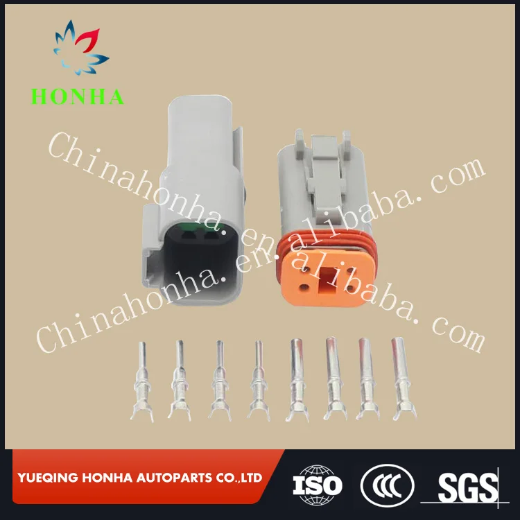 

10pcs Kit 4 Pin Waterproof Electrical Wire Connector Plug Deutsch Style Enhanced Seal Shrink Boot Adapter DT06-4S DT04-4P