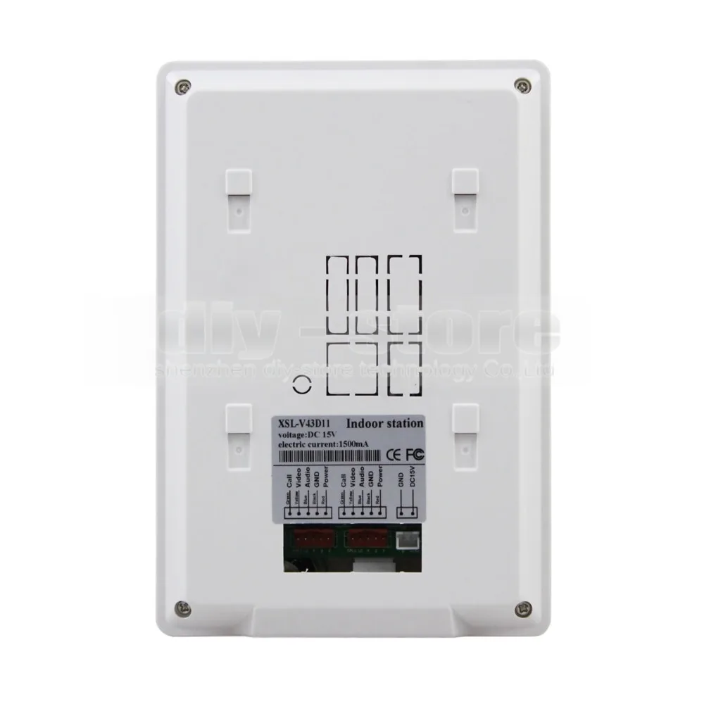 

DIYSECUR Video Intercom 4.3 inch TFT Color LCD Display Aluminum Alloy Camera Video Door Phone Doorbell