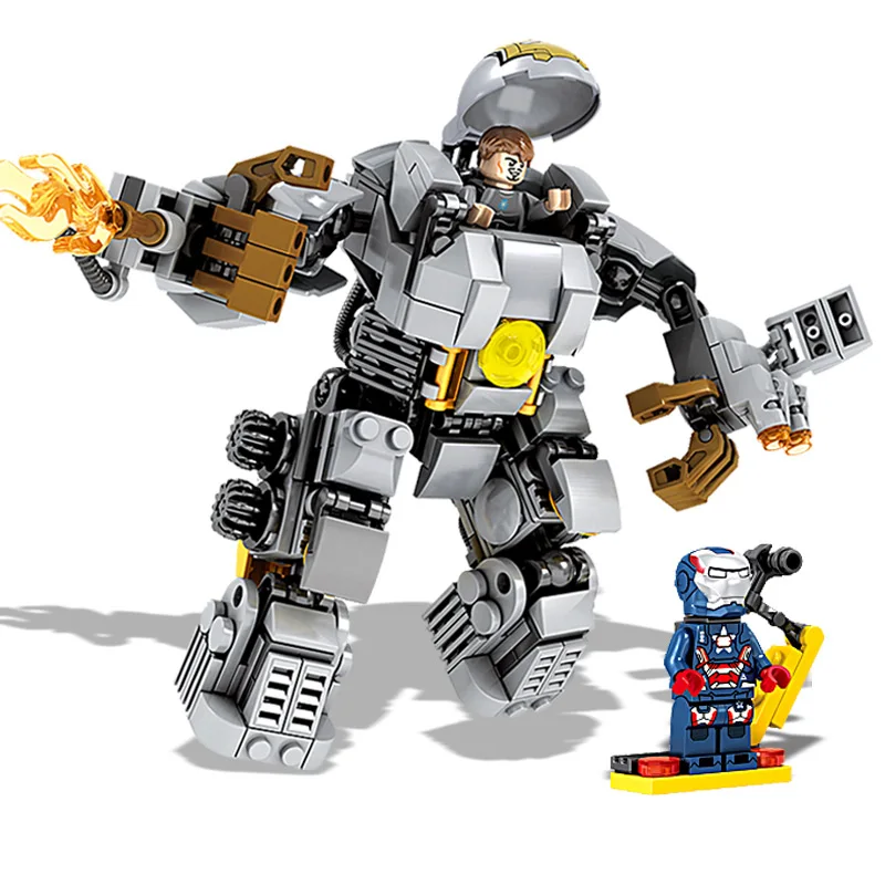 Marvel, супергерои, Железный человек, броня, строительный блок MK17 MK42 MK46 MK36 MK38, халкбастер, патриот, Тони Старк, фигурки дракона, игрушки - Цвет: MK1