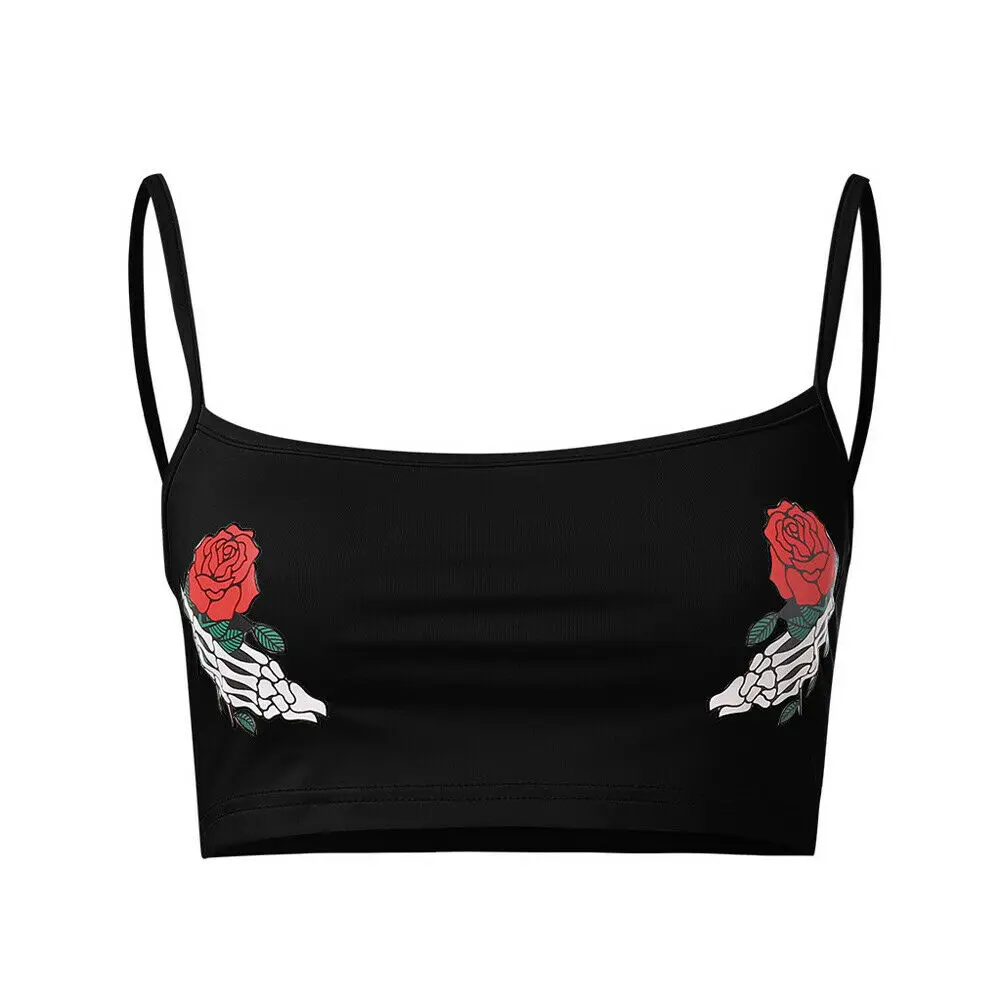 

2019 Brand New Summer Ladies Women Sexy Boho Floral Print Sleeveless Crop Tops Strappy Bustier Bralette Vest Cami Shirt