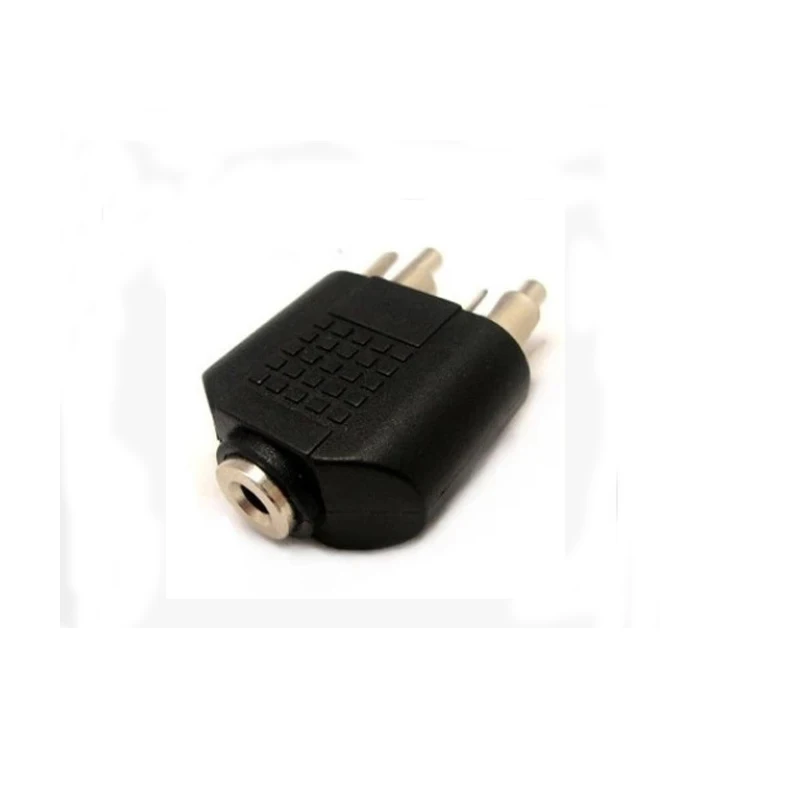 Стерео аудио адаптер 3 5 мм мама к 2 RCA папа|Кабели VGA| |
