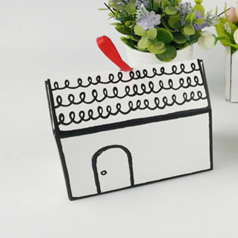 20 шт./лот подарочная коробка в форме Белого дома упаковка для торта конфет с