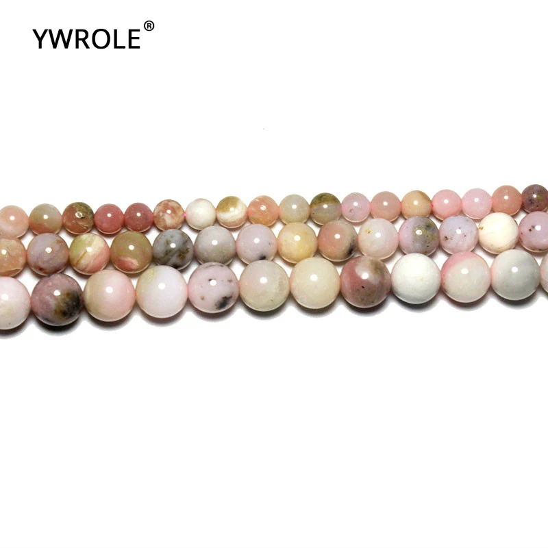 Wholesale 100% Natural Imported Pink Opal Gem Stone Beads For Jewelry Making DIY Bracelet Necklace 6/8/10 mm Strand 15'' Lots |