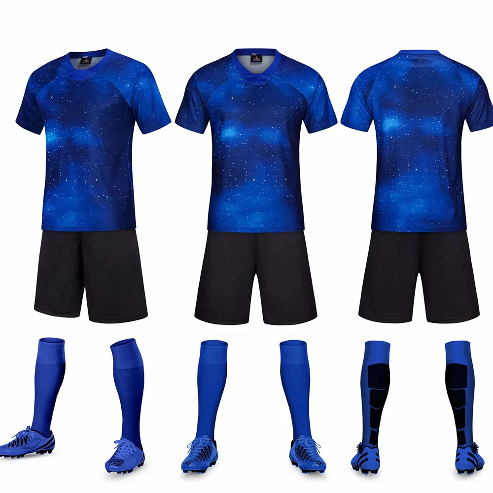 19 20 мужские футбольные наборы Джерси на заказ для взрослых с коротким рукавом