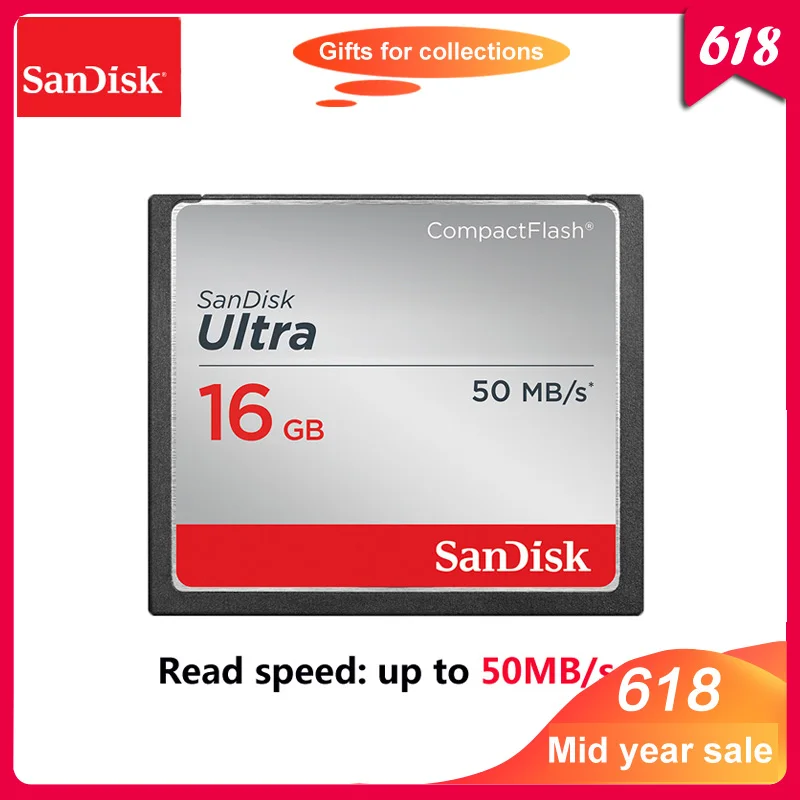 100% оригинальная карта памяти Sandisk CF 16 Гб компактная флэш UItra 333X высокоскоростной 50