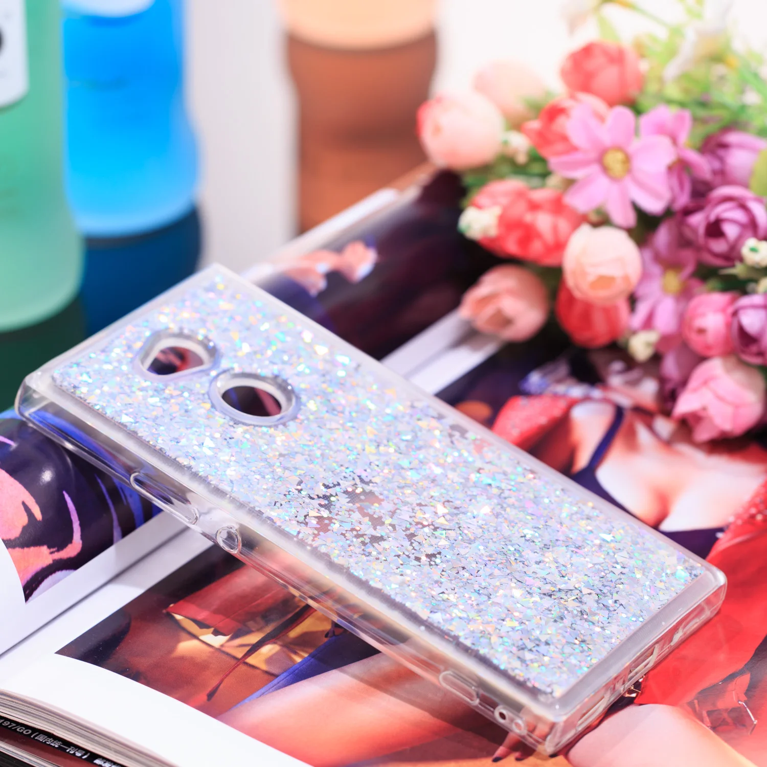 Bling Glitter For coque SONY Xperia XA2 XA1 Ultra XZ XZS XZ1 XZ2 L1 L2 Plus Premium G8142 Compact case Crystal Quicksand |