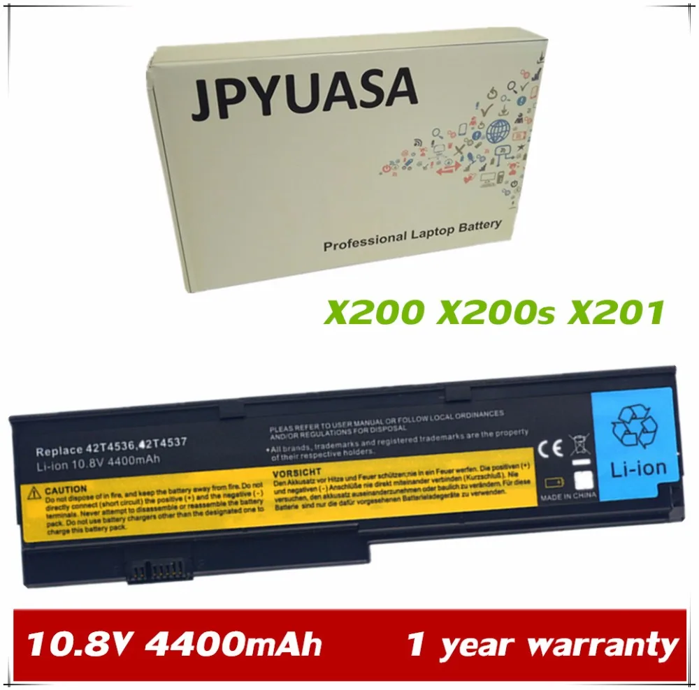 Аккумулятор для ноутбука Lenovo ThinkPad X200 X200s X201 X201i X201s 10 8 4400 7454 7xinbox 7455 V 7458 mAh FRU 42T4534 42T4536