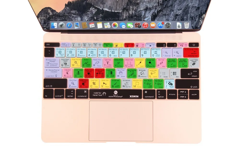 Чехол для клавиатуры XSKN фотошопа Macbook 12 A1534 дизайн США нового 13 A1708 PS
