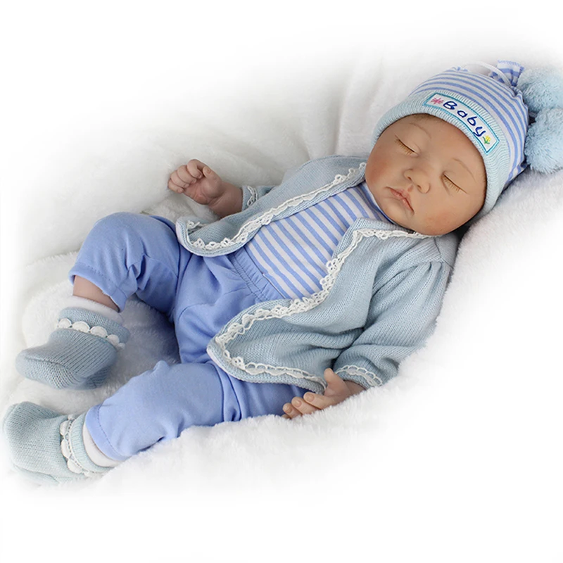 22 &quot55 см кукла реборн для сна Реалистичная мягкая силиконовая виниловая