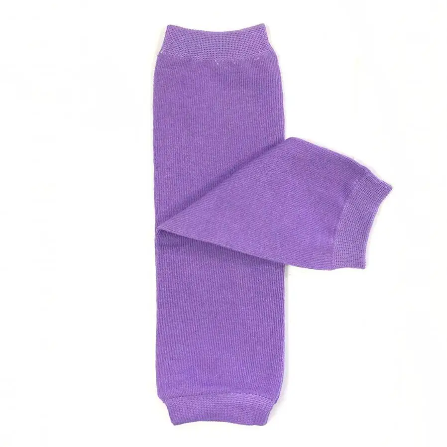 Purple Детские однотонные гетры; хлопковые леггинсы для мальчиков и девочек; цвет белый, черный, серый; 12 цветов; носки для ползания - Цвет: Purple