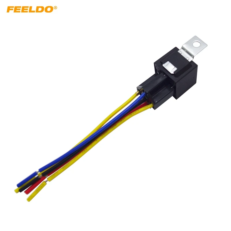FEELDO 5 шт. автомобильный JD1914 контактный 12VDC 40/30A постоянный закрытый релейный