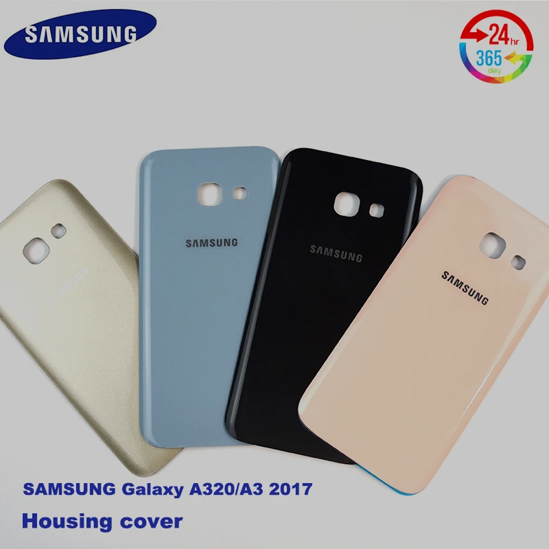 Оригинальный чехол на заднюю панель для samsung Galaxy A320 Сменный Чехол 3D стекло A3 2017