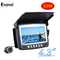 eyoyo original 15m 1000tvl fish finder underwater ice fishing camera 4 3 lcd monitor 8pcs led night vision camera for fishing