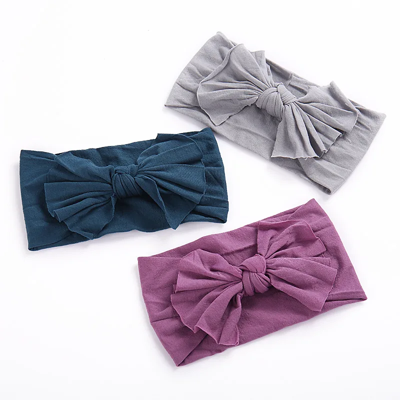 2020 New Baby Boys Girls Cotton Knot Bow Headbands Kids BaBy Toddler Solid Cute Soft Head bands Hair Accessories | Детская одежда и