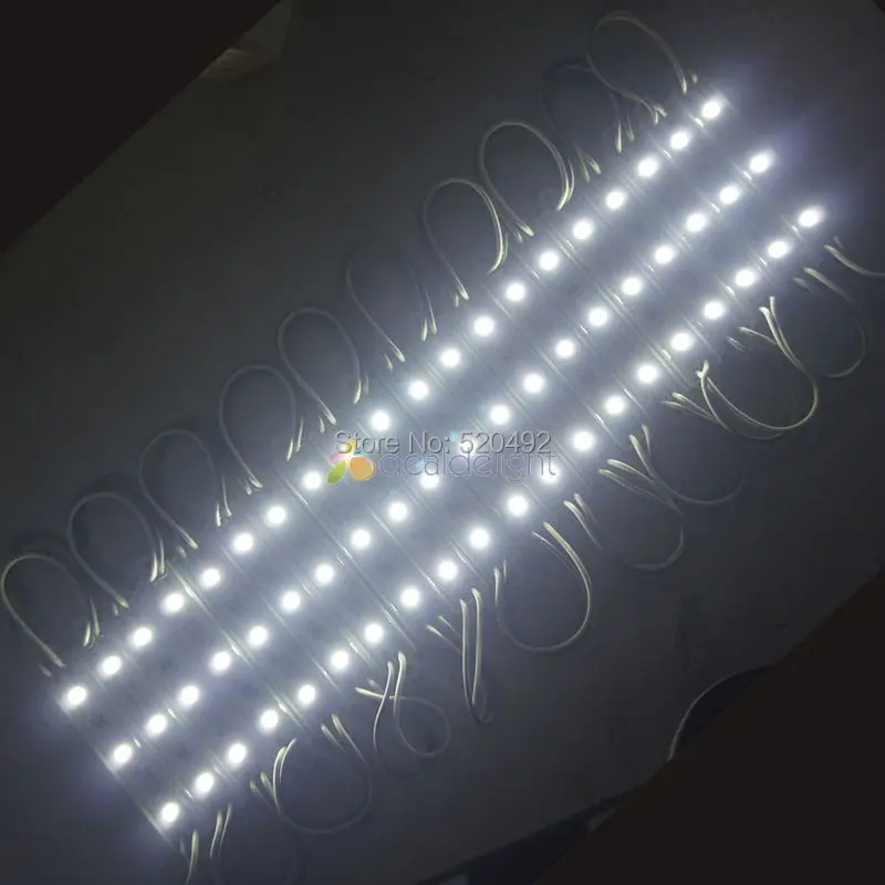

500 шт. супер яркий DC 12 В 3 светодиода 5050 SMD Холодный белый водонепроницаемый светодиодный модуль светильник ПА оптовая продажа Бесплатная доставка DHL
