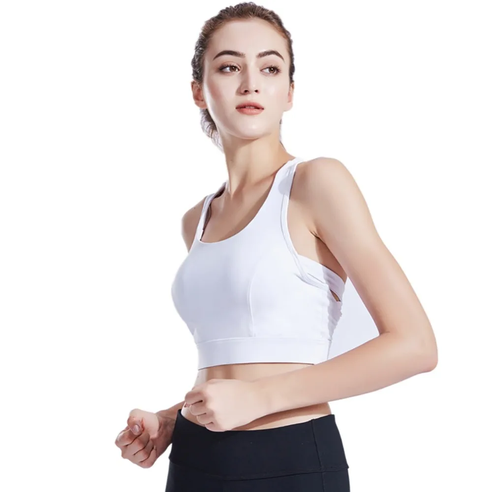 Push Up Vrouwen Спорт Спортивный бюстгальтер Топ Voor Фитнес Йога с перекрестными