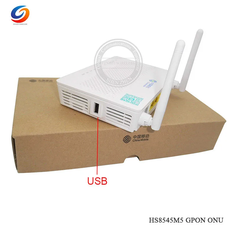 10 шт. Лучшая цена GPON ONU HW HS8545M5 Мини Размер ONT FTTH HGU маршрутизатор режим 1GE + 3FE 1TEL USB 2 4