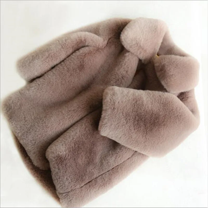 Infant And Young Children Winter Clothes Cotton Girls Baby Jacket Boys Thick Warm Long Faux Fur Coat Overcoat QV228 | Детская одежда и