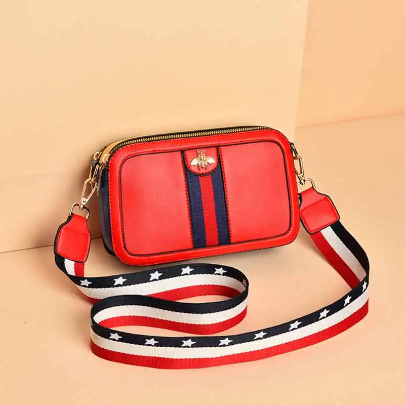 Новый Для женщин сумки из кожи пу однобортная на плечо с принтом в виде