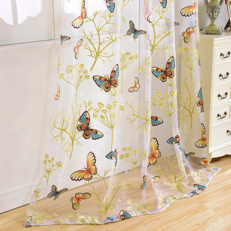 Sinogem абсолютно новые Шторы &quotБабочки&quot тюль занавески на окна для гостиной