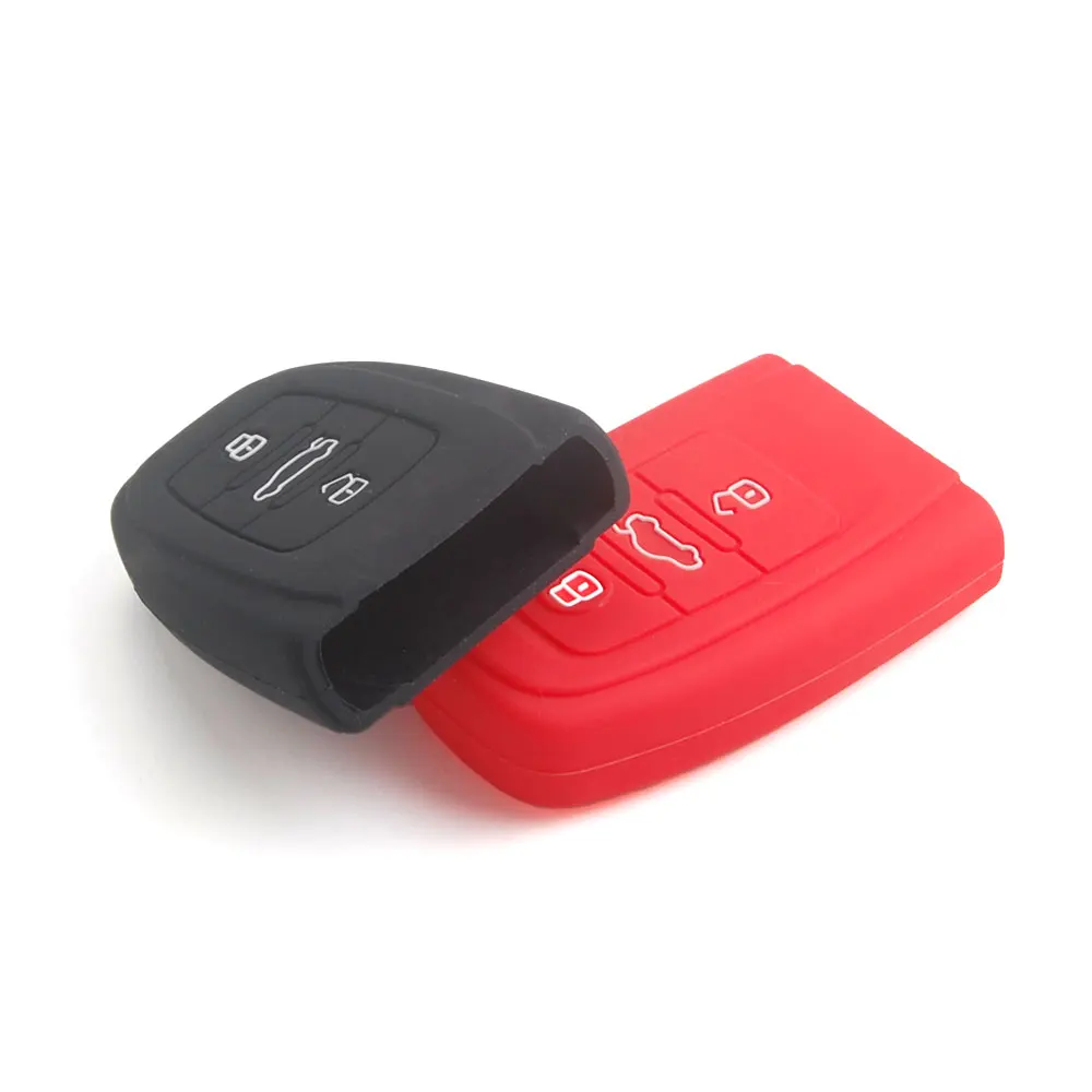 SILICONE COVER FOR AUDI A3 A4 A5 A8 S4 S5 S6 Q5 3 BUTTON CAR KEY KEYLESS CASE PROTECTIVE | Автомобили и мотоциклы