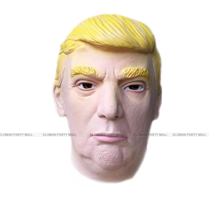 ELOMAN Дональд Трамп маска для костюма на Хэллоуин Реалистичная латексная маскарадные костюмы вечерние