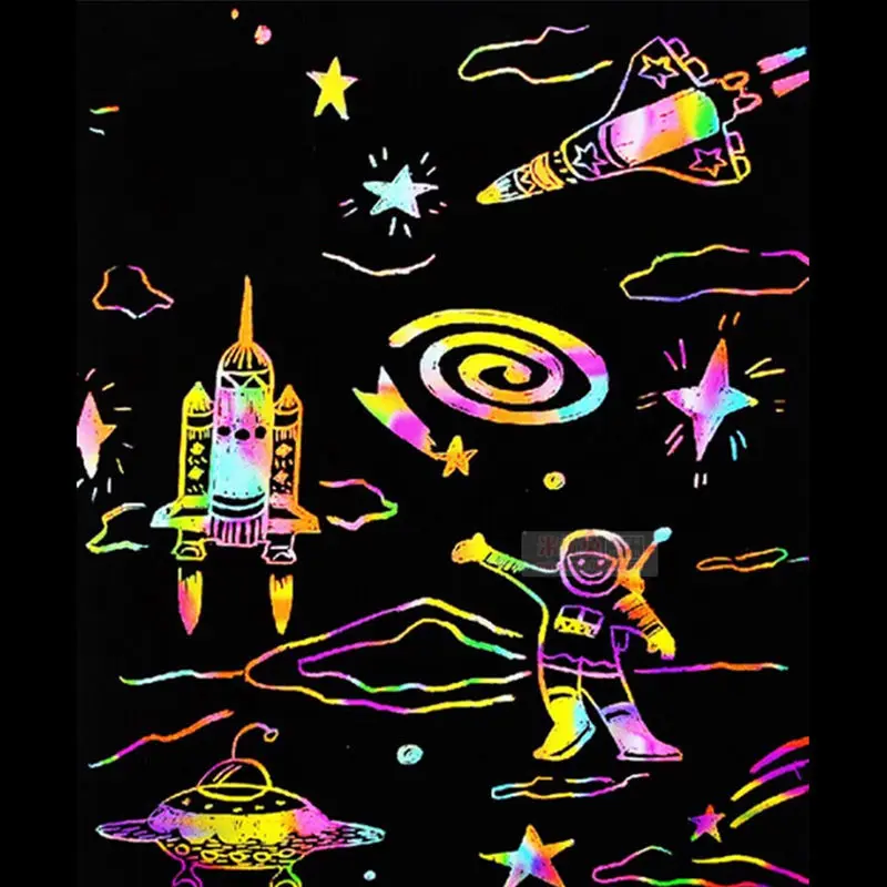 10 шт. Волшебная цветная бумага для скретч Арта цветные ing карты игрушки рисования