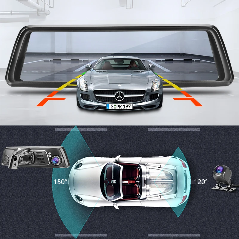 Jansite 4G 10 &quotсенсорный экран dashcam Автомобильный видеорегистратор Android 5 0 gps